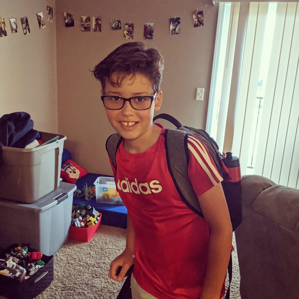 Owen's first day of middle school at Lux